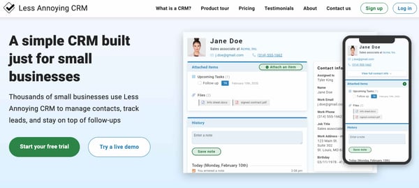 less annoying crm example of salesforce alternative